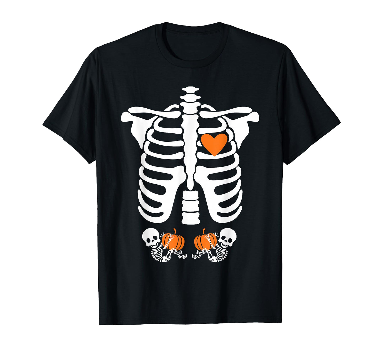 Halloween X-Ray Pregnancy Expecting Twins Babies T-Shirt