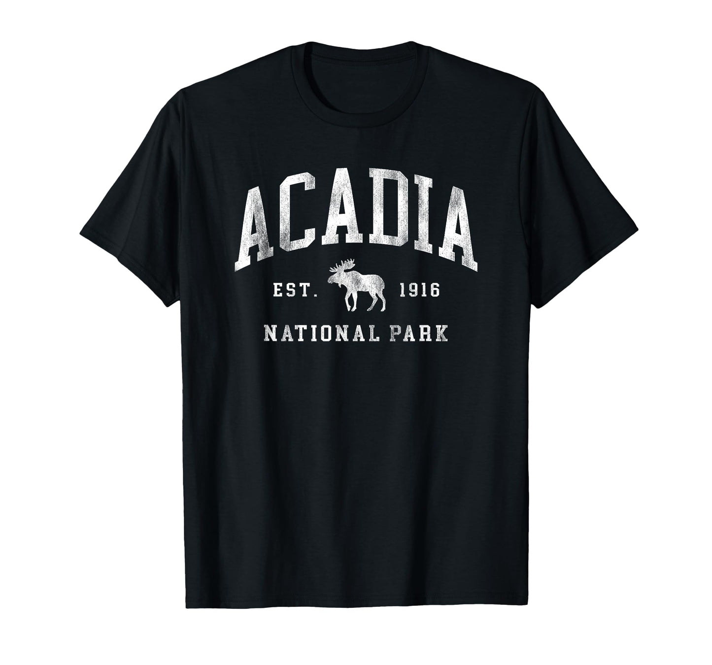Retro Acadia National Park Maine Est 1916 Mens Womens Hiking T-Shirt