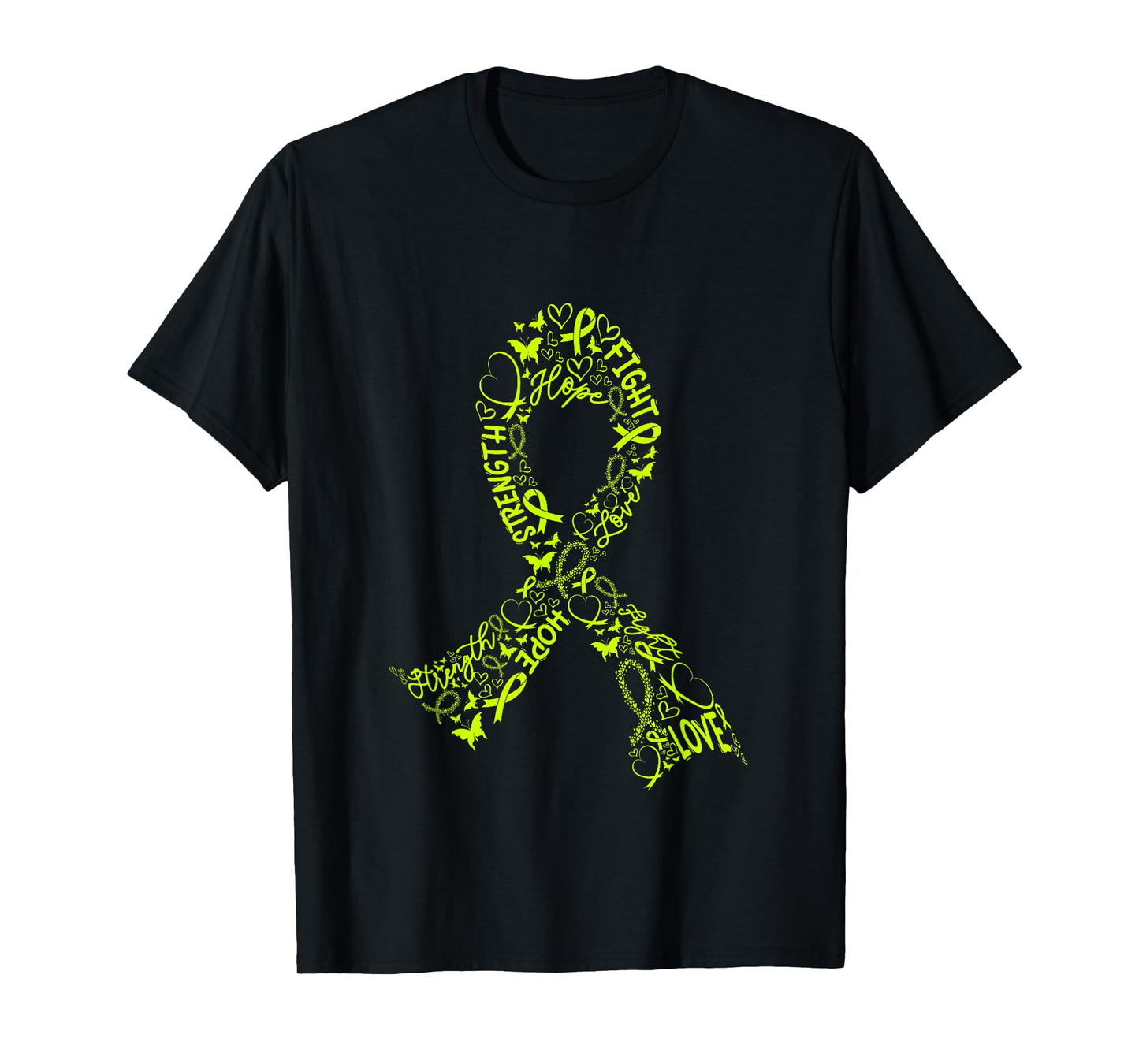 Lymphoma Cancer Fight Lime Green Ribbon Awareness Gift T-Shirt