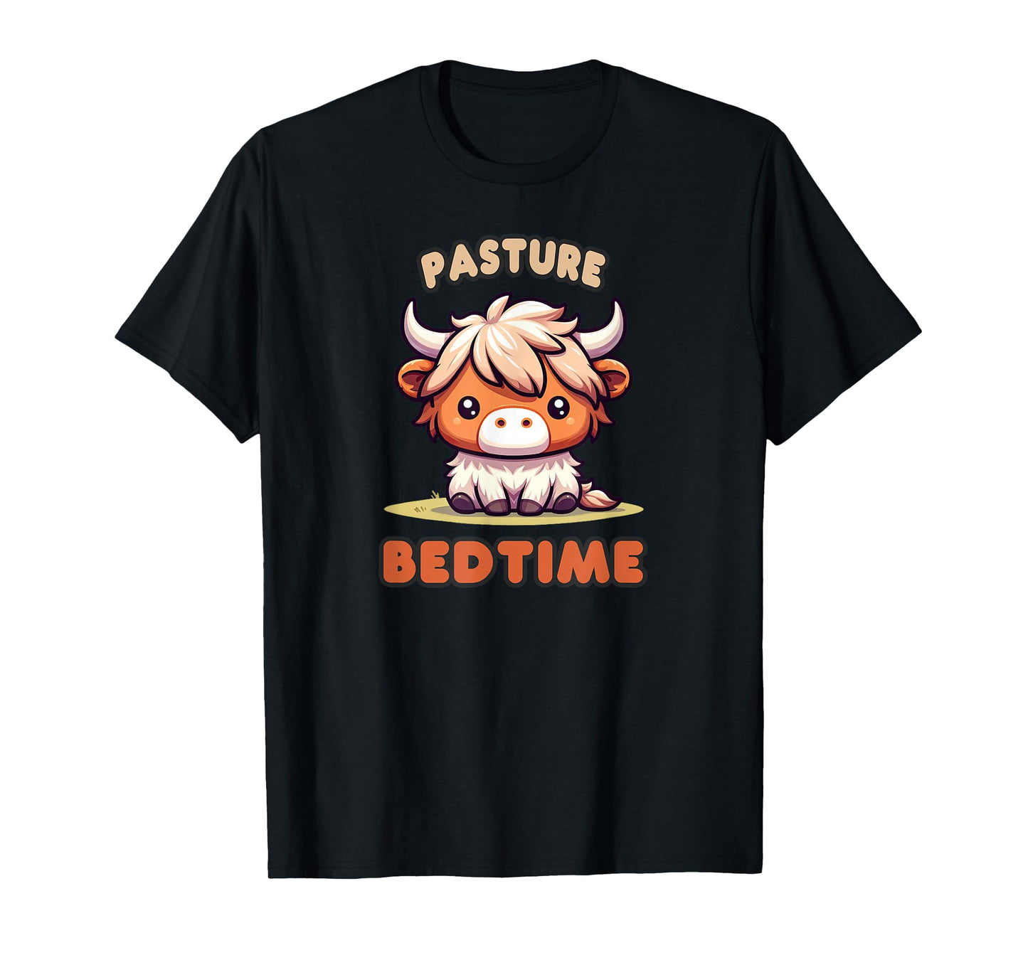 Pasture Bedtime Micro Mini Highland Cow Cute Calf Funny Moo T-Shirt