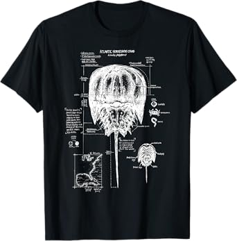 Atlantic Horseshoe Crab Anatomy Marine Biology Ocean Animal T-Shirt
