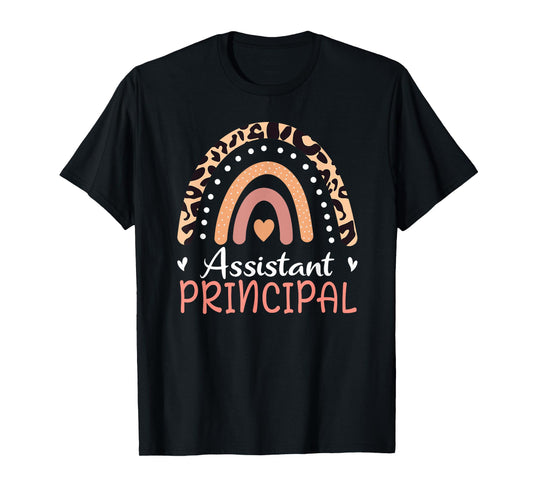 Assistant Principal Leopard Rainbow Appreciation Women T-Shirt