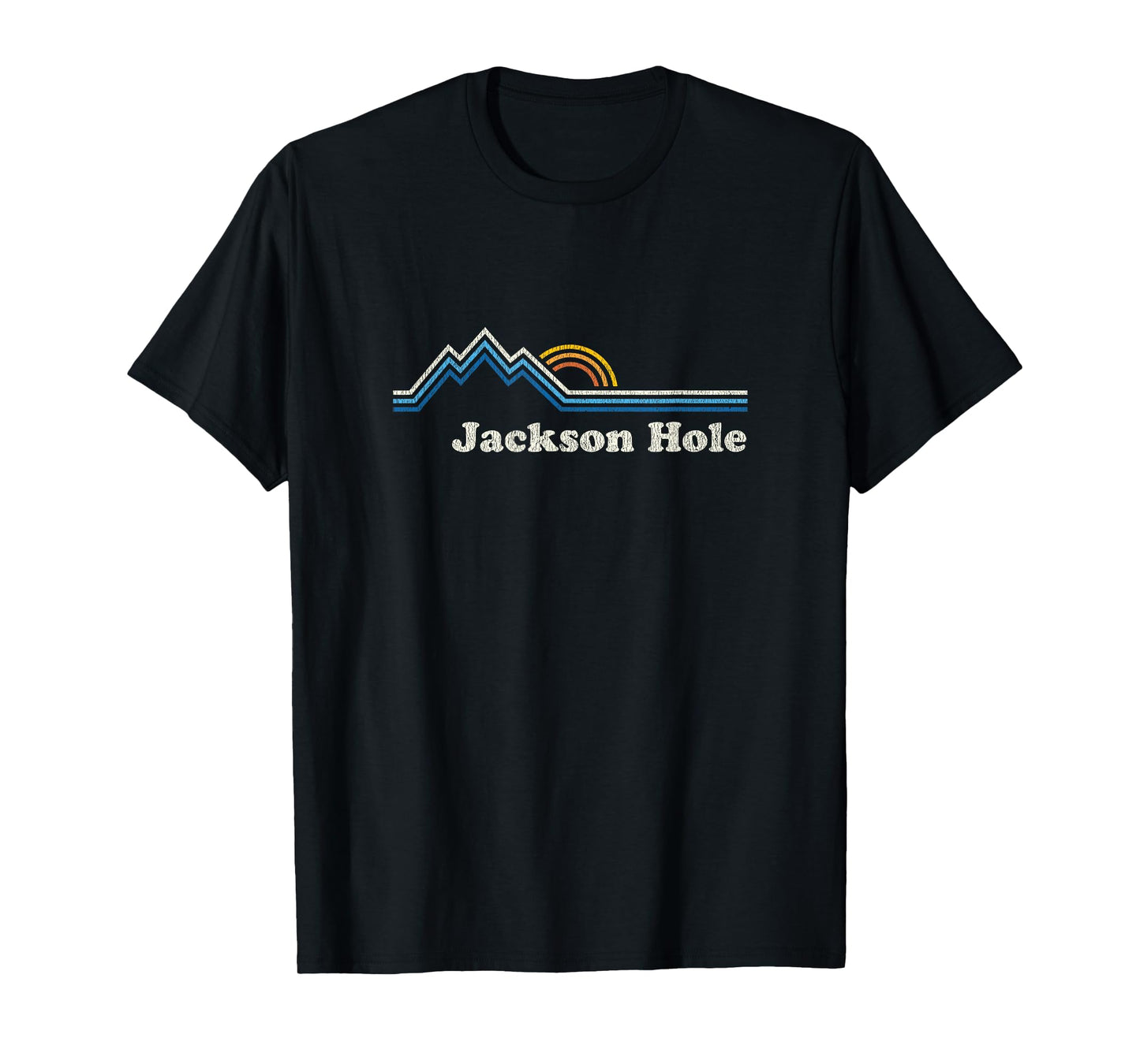 Retro Jackson Hole Wyoming T Shirt Vintage Sunrise Mountains T-Shirt