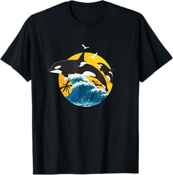 Orca Squad Whale Sunset Sea Animal Wildlife Boys & Girls T-Shirt