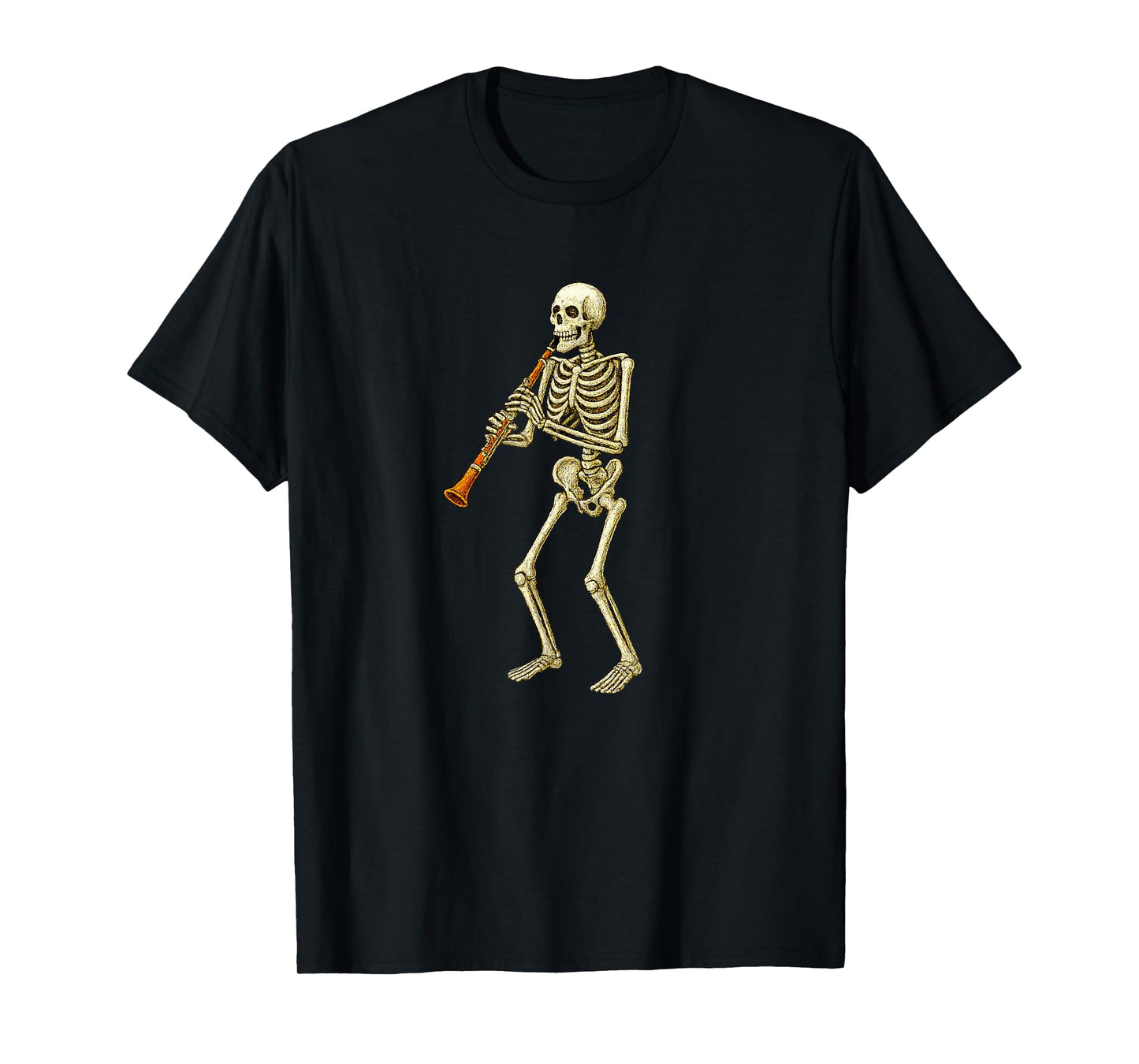 Skeleton Playing Clarinet - Marching Band Orchestra T-Shirt