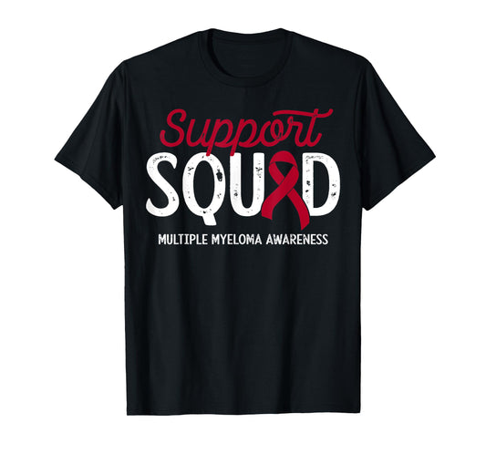 Multiple Myeloma Cancer Warrior Support Squad Survivor Crew T-Shirt