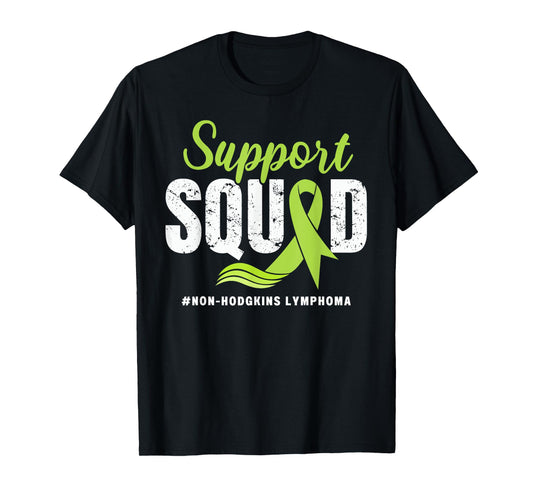 Non-Hodgkins Lymphoma Support Squad Green Ribbon awareness T-Shirt