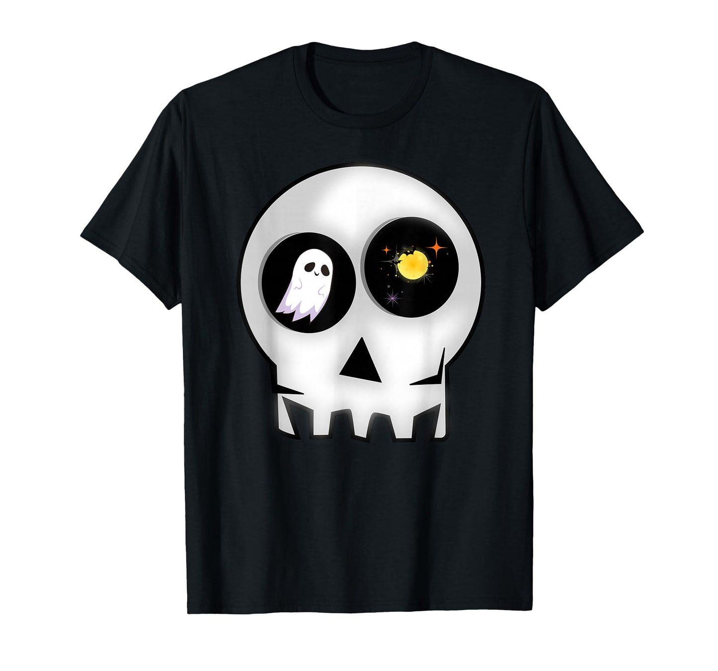 Skeleton Halloween Sun Graphic Tee T-Shirt