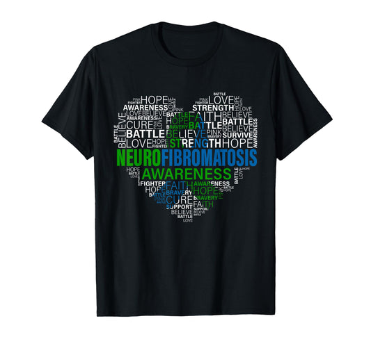Neurofibromatosis Awareness Hope Support Strong Warrior T-Shirt