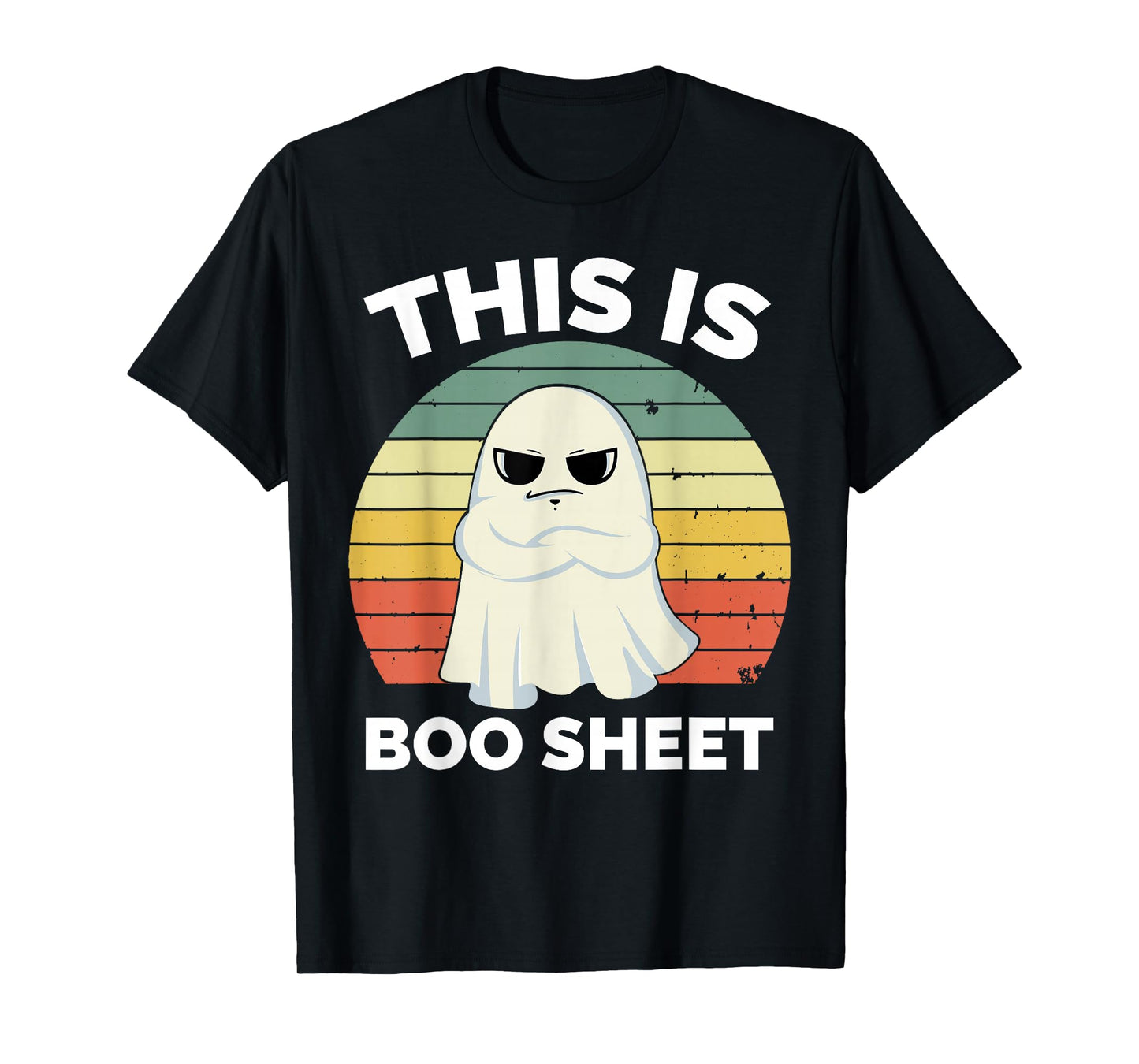 This is Boo Sheet Ghost Retro Halloween Costume Men Women T-Shirt