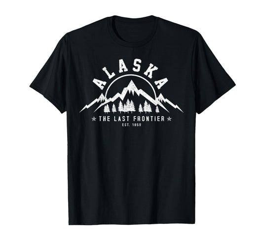 Alaska The Last Frontier Est. 1959 Mountains Nature Gift T-Shirt