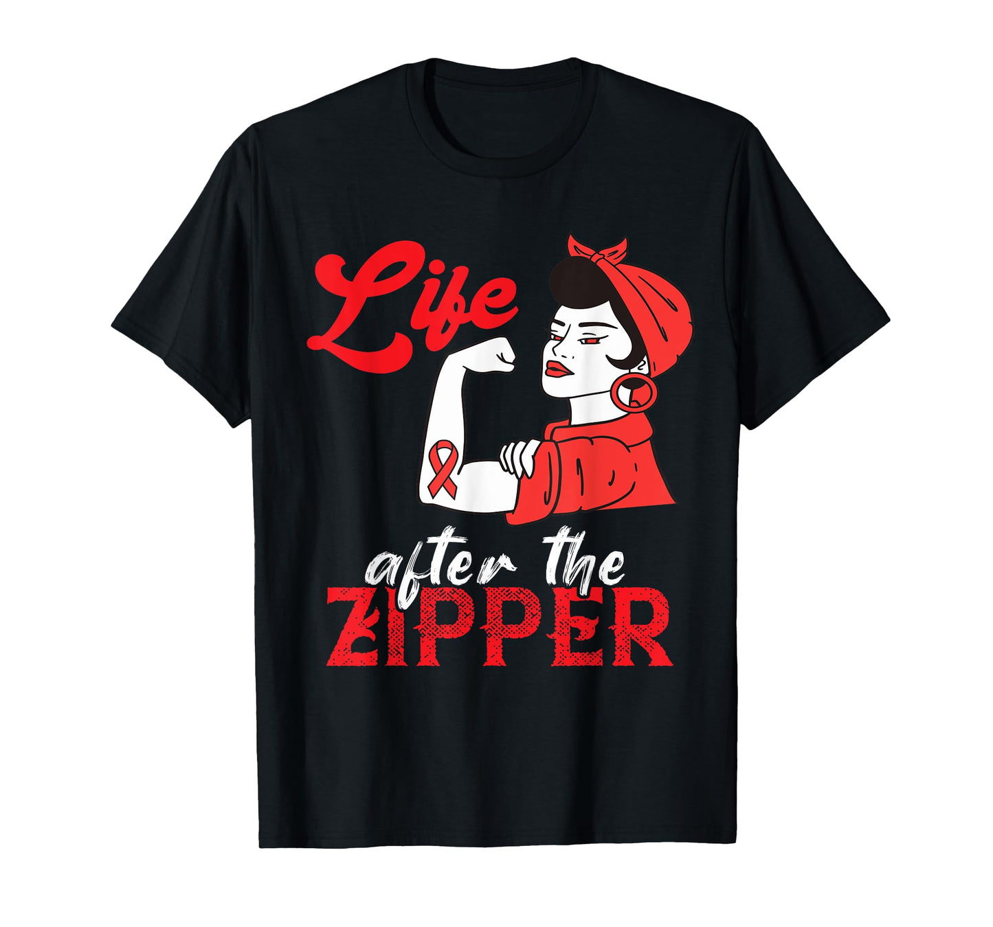 Open Heart Surgery Life After Zipper Bypass Artery Survivor T-Shirt