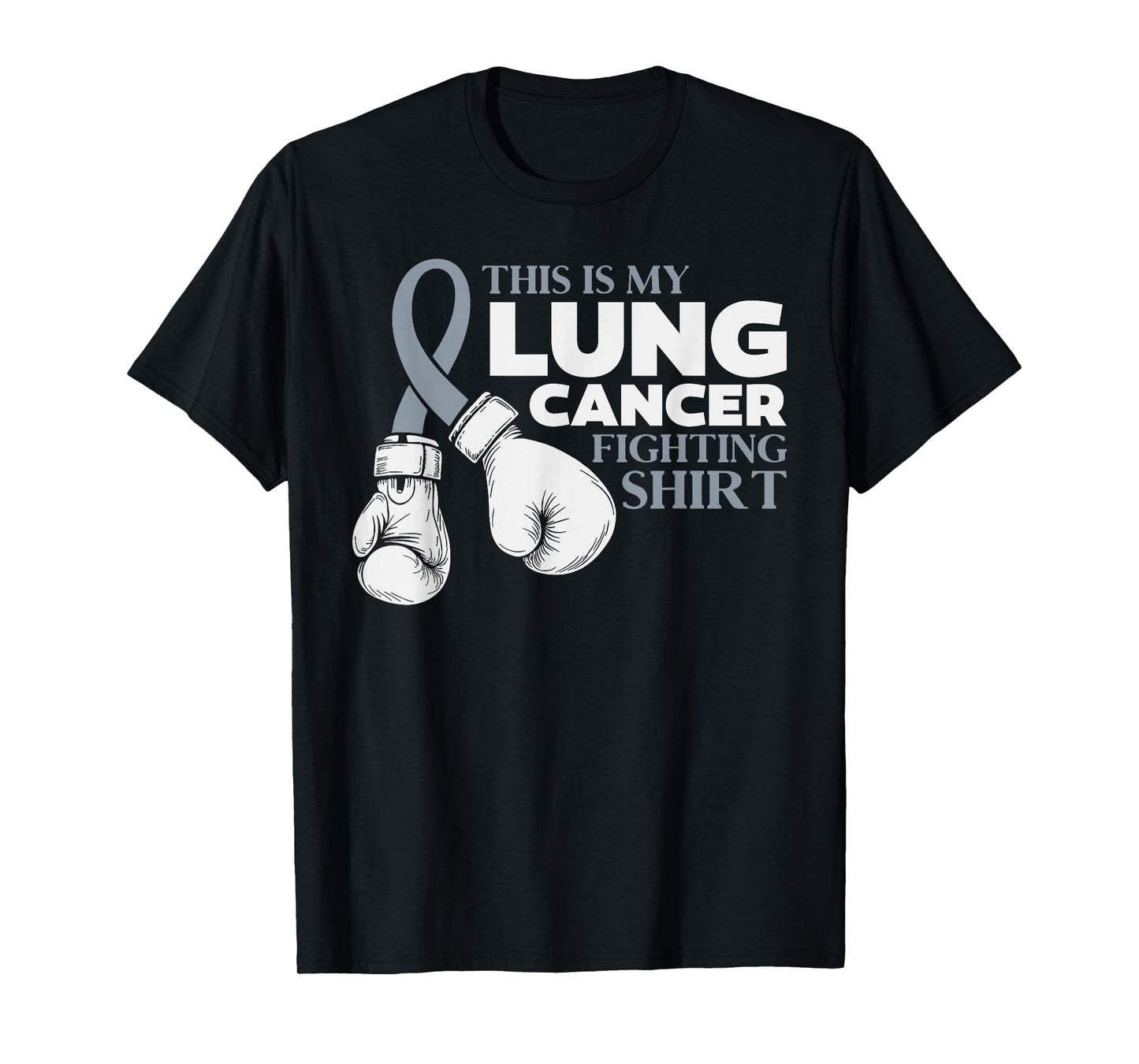 This is My Lung Cancer Month Awareness White Ribbon Support T-Shirt