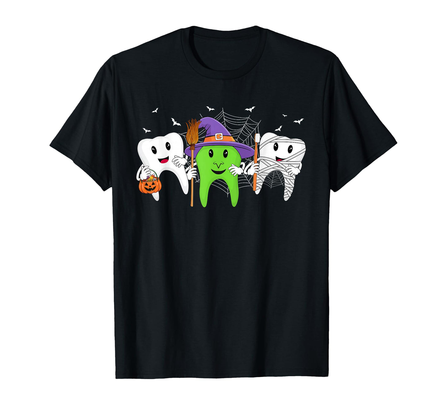 Tooth Halloween Costume Witch Trick or Teeth Dentist T-Shirt