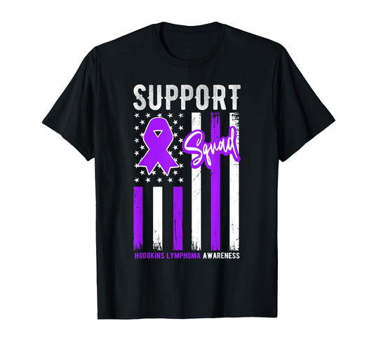 Support Squad Hodgkin's Lymphoma Cancer Disease Awareness T-Shirt