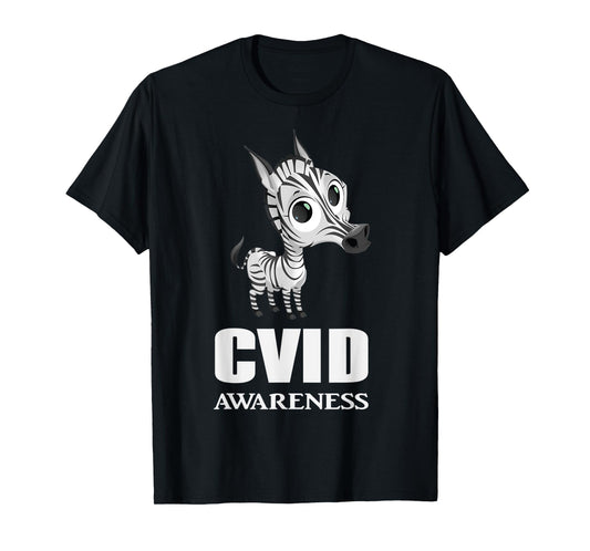 CVID Awareness Ribbon Common Variable Immunodeficiency Zebra T-Shirt