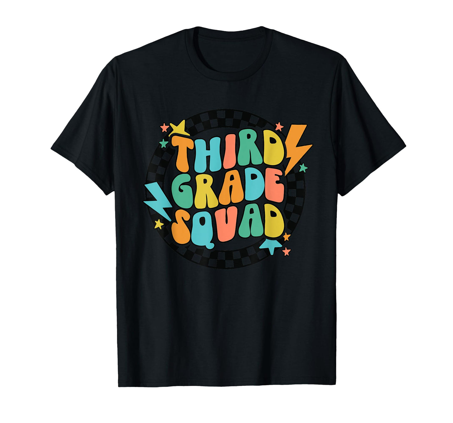Back To School Groovy Teacher Third 3rd Grade Crew Squad T-Shirt for Men Women Girls Kids