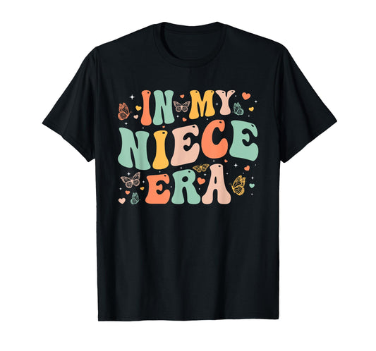 Retro Groovy In My Niece Era Mother's Day Kids Girls T-Shirt
