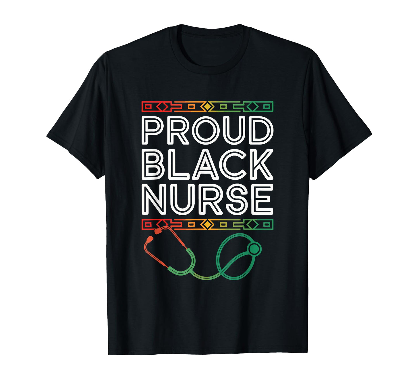Black Strong Nurse Afro Girl Melanin African American Wowen T-Shirt