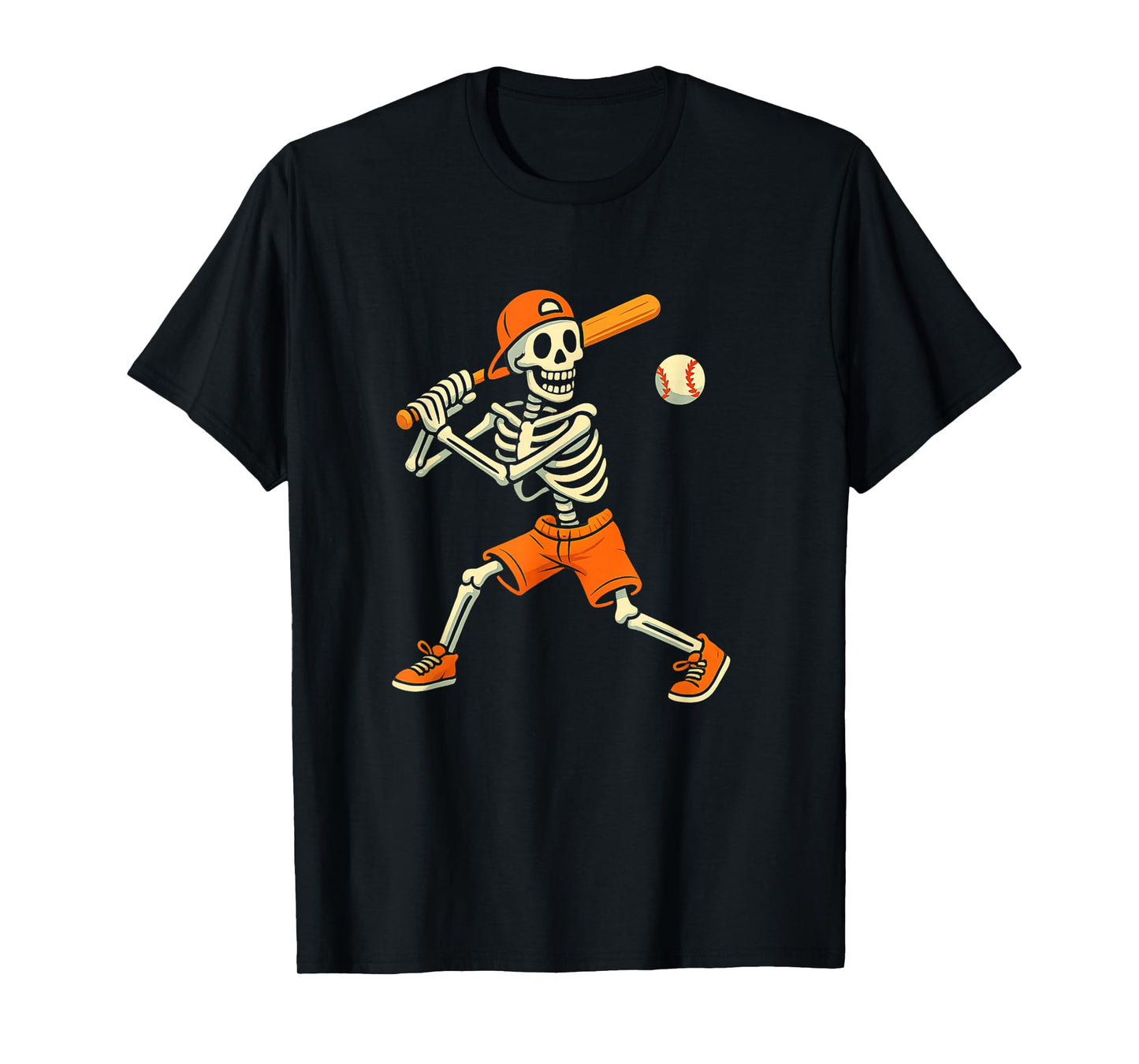 Skeleton Baseball Batter Shirt – Funny Halloween Costume Tee T-Shirt