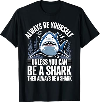 Cool Shark Art For Men Women Great White Hammerhead Shark T-Shirt
