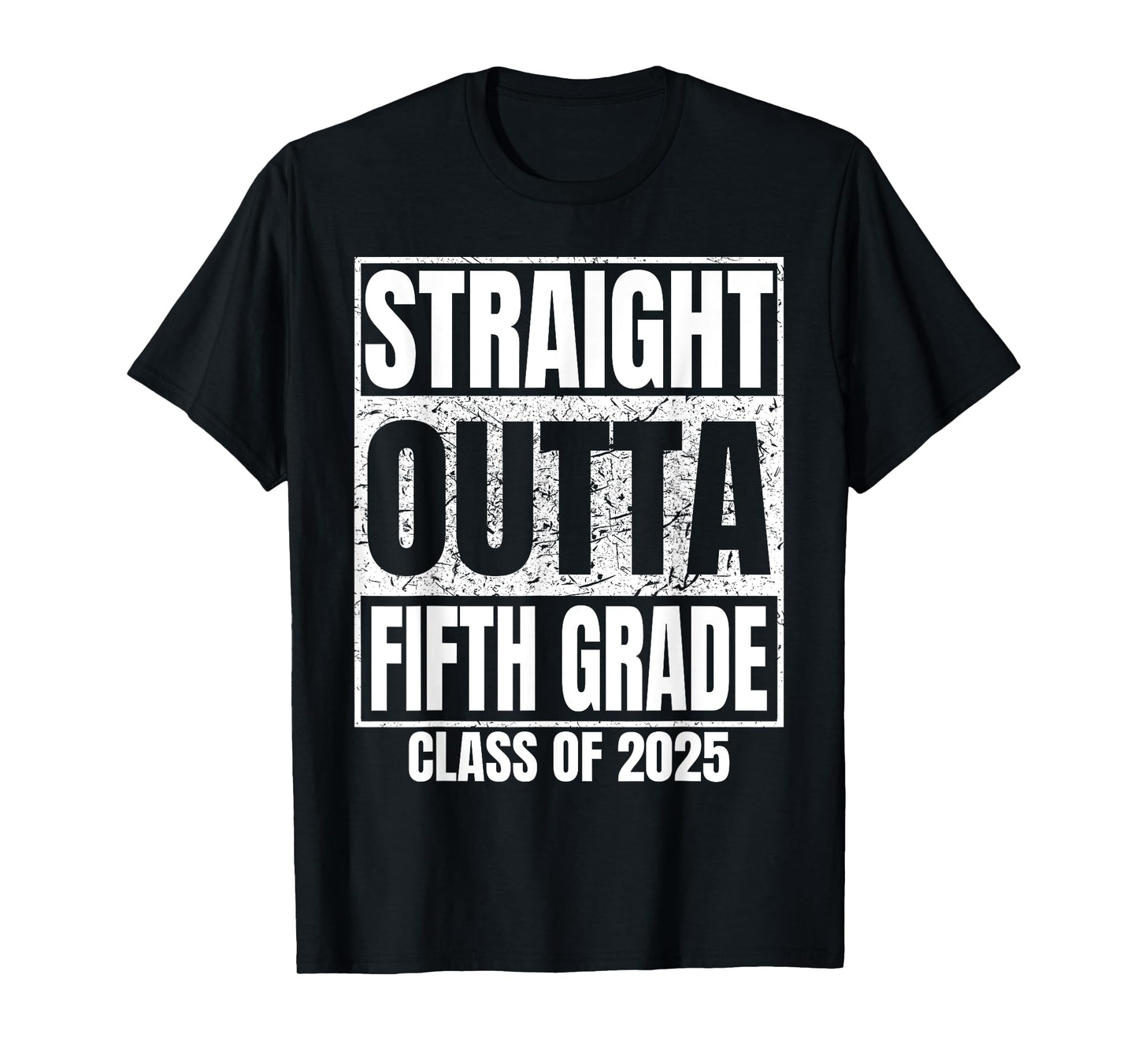 Straight Outta Fifth Grade Class 2025 Graduation 5th Grade T-Shirt