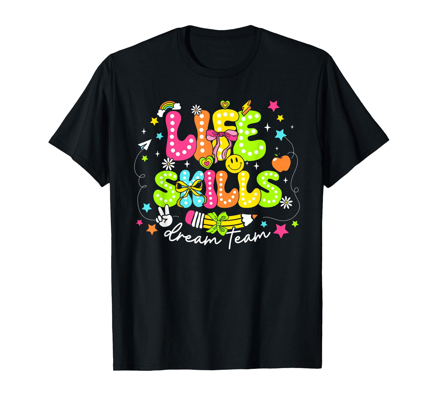 Life Skills Dream Team First Day Of School Retro Groovy T-Shirt