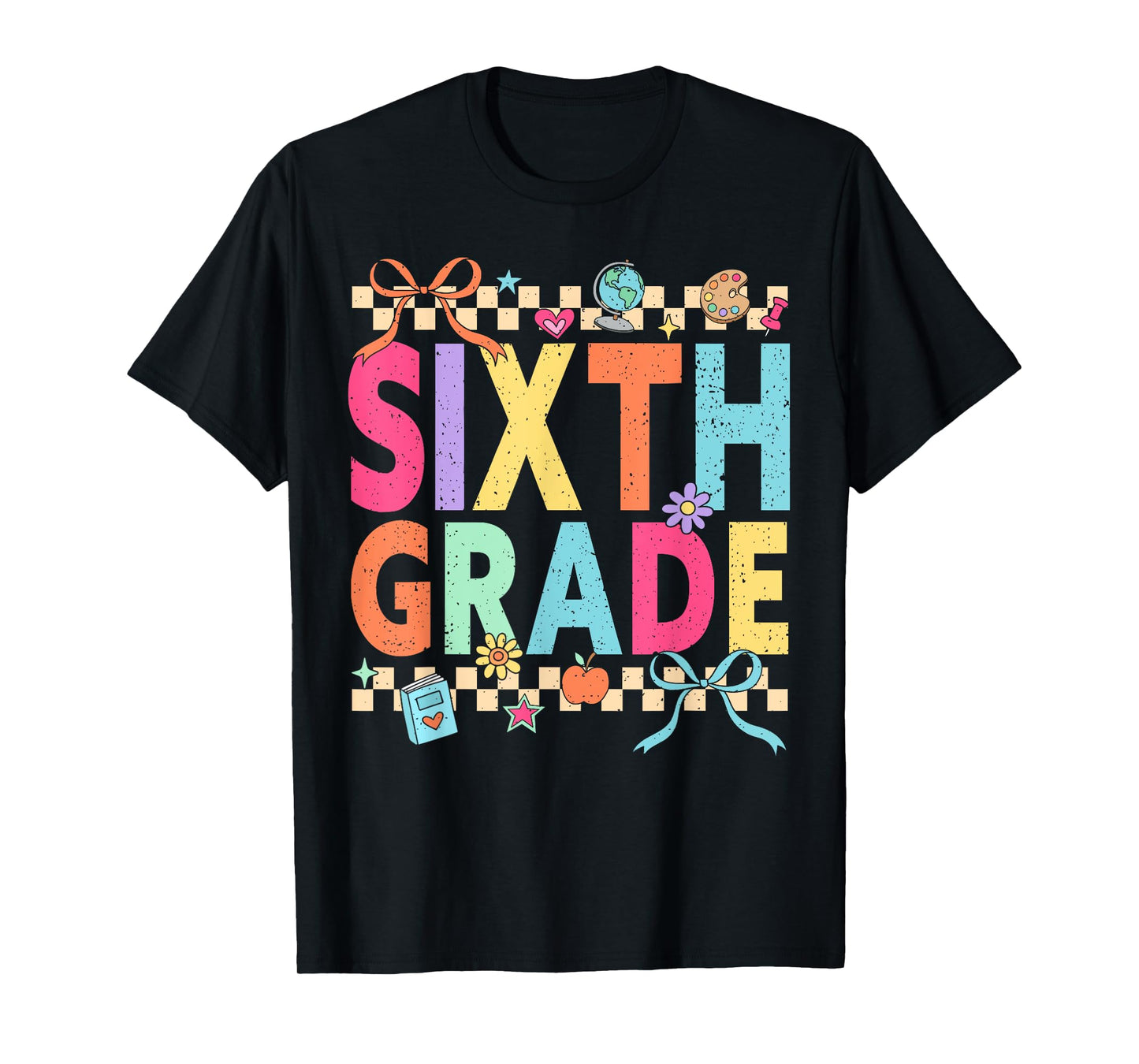 Retro Sixth Grade Back To School 6th Grade Teacher Girl Boy T-Shirt