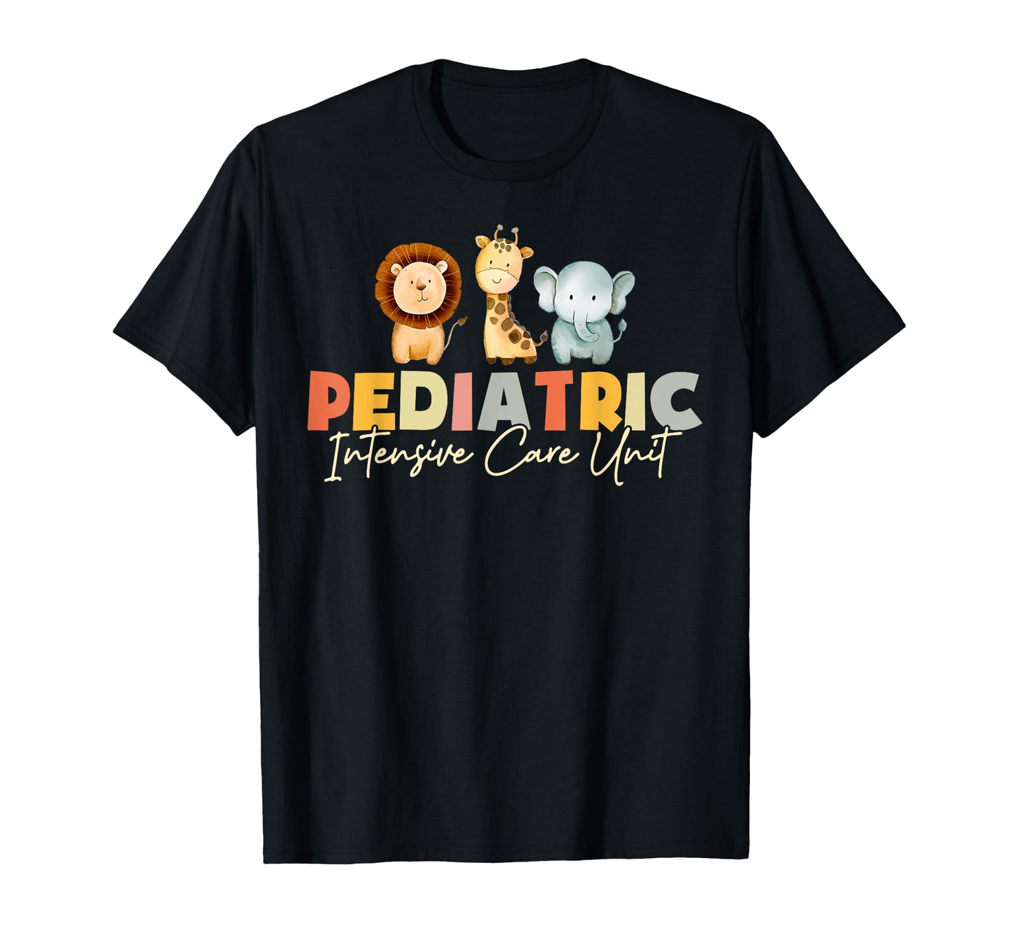 Pediatric Intensive Care Unit Nurse Cute Animals PICU Nurse T-Shirt