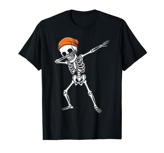 Dabbing Skeleton Halloween Skull Rib Cage Dab Dance T-Shirt
