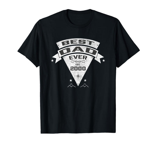 Best Dad Ever Est. 2000 Established Father & Daddy T-Shirt T-Shirt