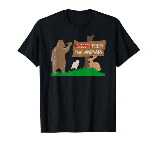 Don't Feed the Animals Funny Camping T-Shirt