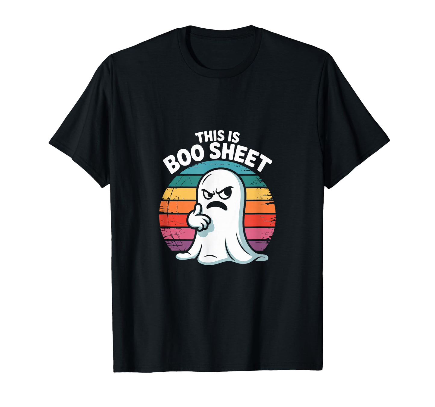 This is Boo Sheet Ghost Retro Halloween Costume Men Women T-Shirt
