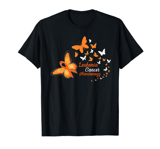 Leukemia Cancer Awareness Butterflies T-Shirt