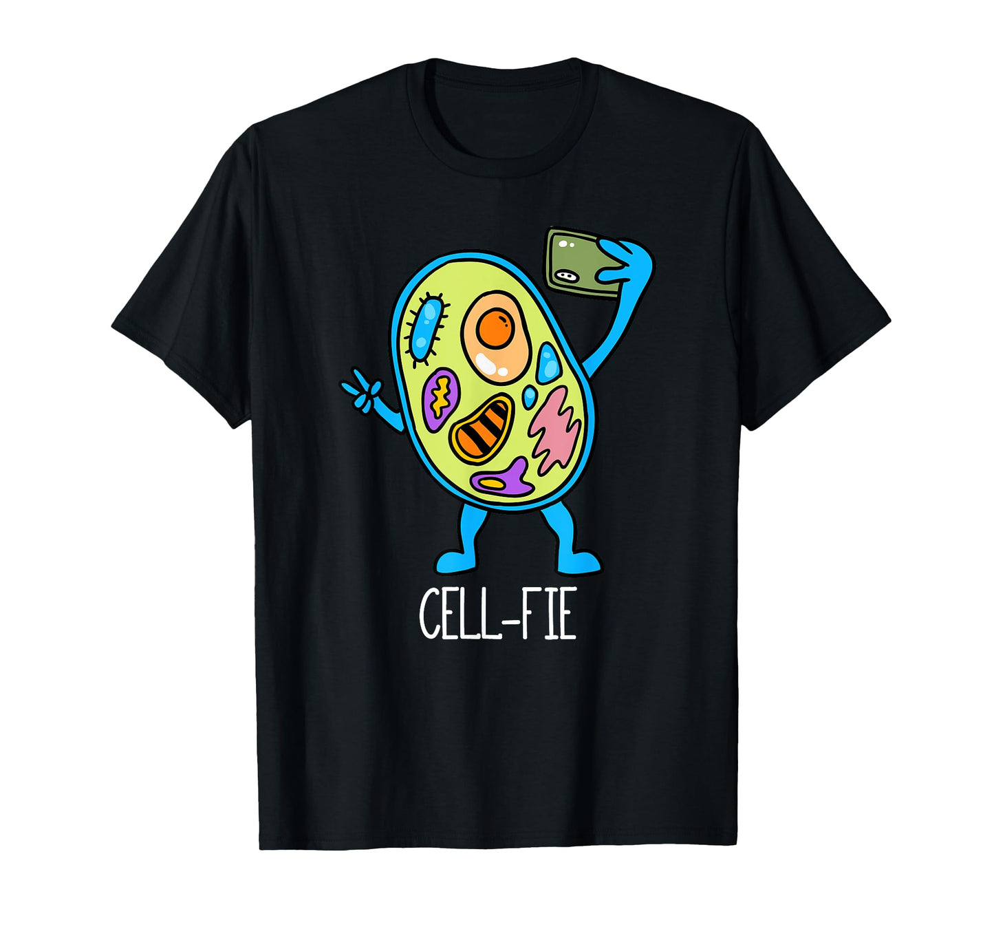 Cell Fie Funny Cellfie Selfie Biology Science Teacher T-Shirt for Men Women Girls Kids