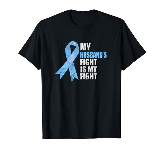 Light Blue Ribbon Supporter Wife Prostate Cancer Awareness T-Shirt