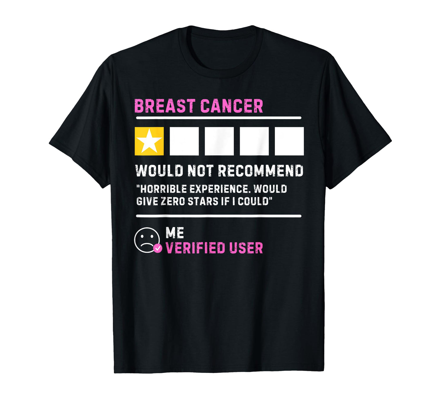 Would not Recommend Funny Breast Cancer Awareness T-Shirt