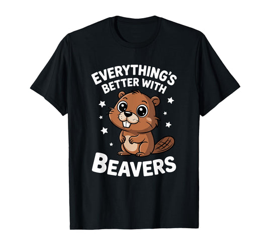 Cute Beaver Lover Adults or Kids Beavers T-Shirt