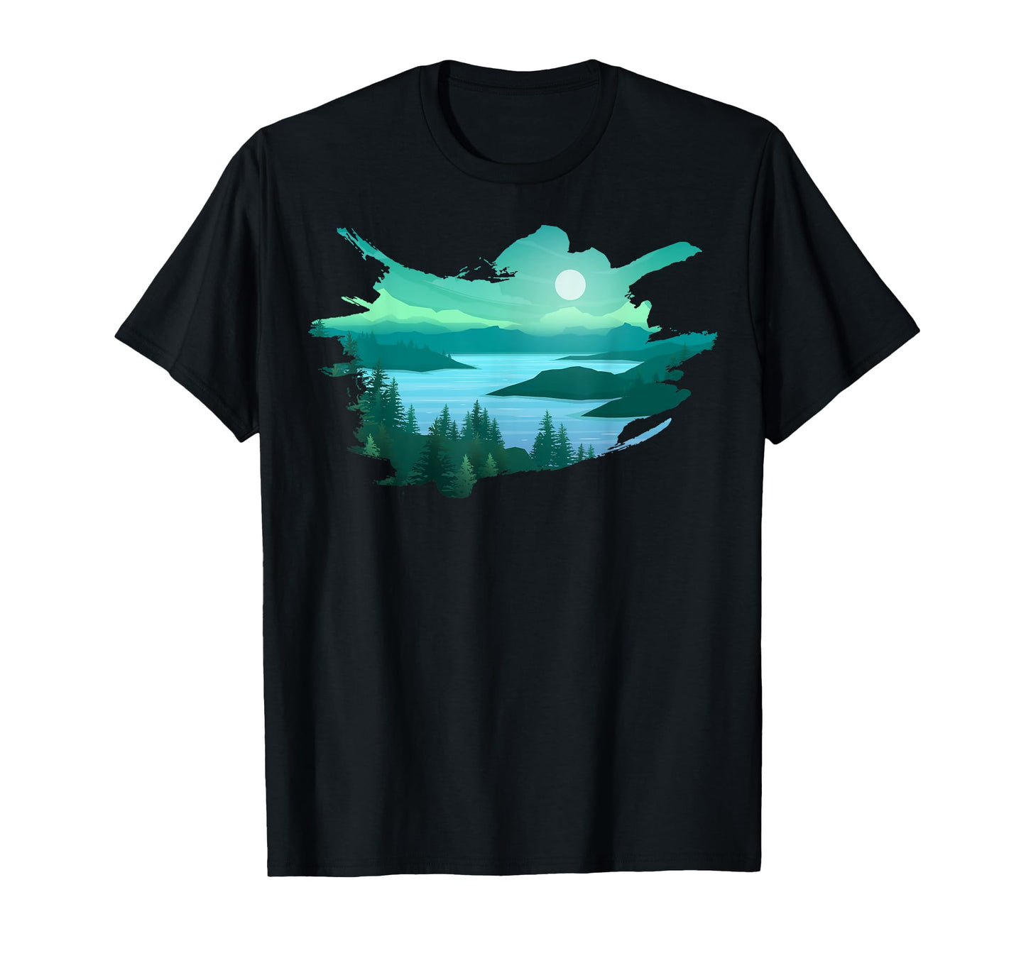 Timeless Mountain, Nature Trees, River and Forest T-Shirt