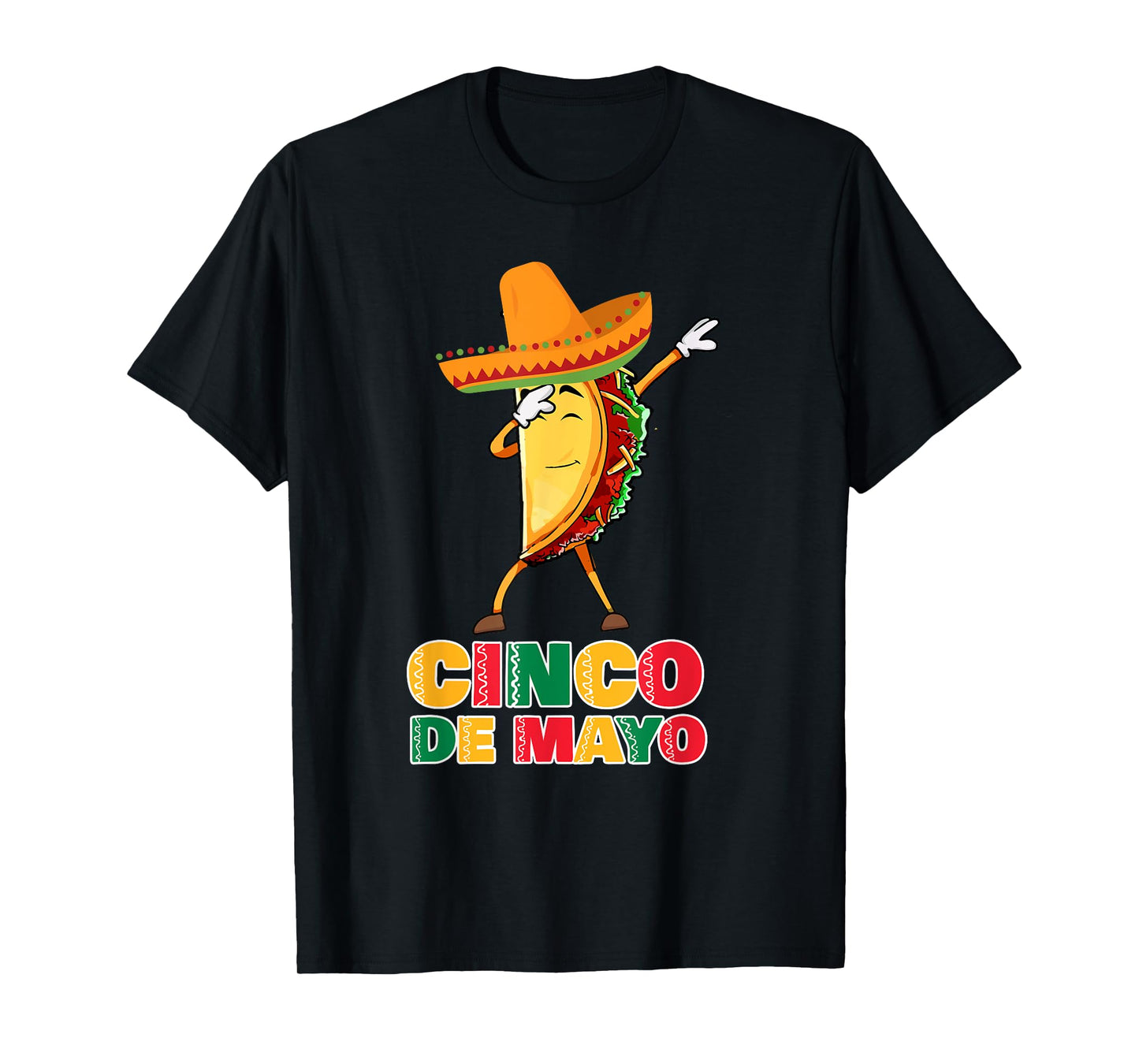 Funny Dabbing Taco Sombrero Kids Party Fiesta Cinco de Mayo T-Shirt