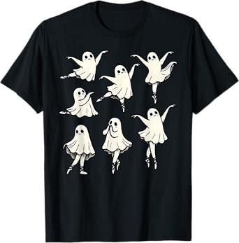 Ballet Ghost Ballet Dancer Spooky Dance Teacher Halloween T-Shirt
