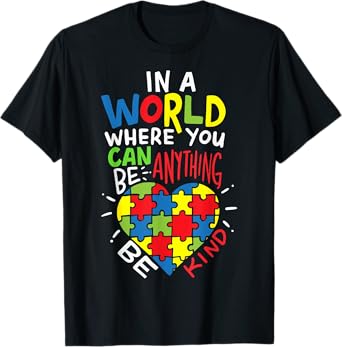 Autism Awareness Be Kind Kindnes T-Shirt