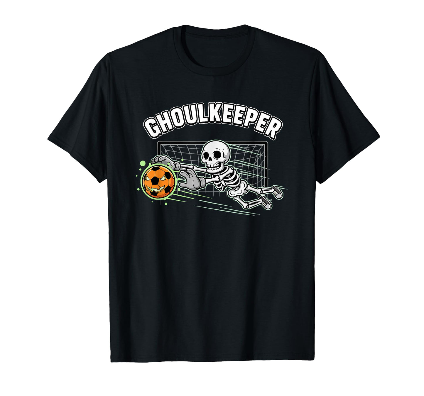 GHOULKEEPER Skeleton Goalie Halloween Soccer Pun T-Shirt