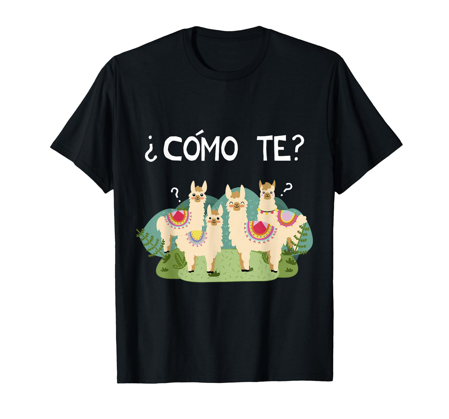 Funny Spanish Tee, Como Te Llama, Llama TShirt T-Shirt