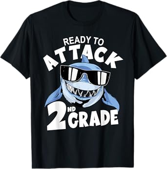Ready to Attack 2nd Grade Shark - First Day Back To School T-Shirt