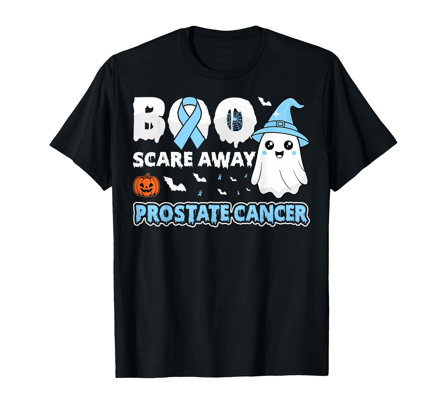 Scare Away Prostate Cancer Awareness Spooky Halloween T-Shirt