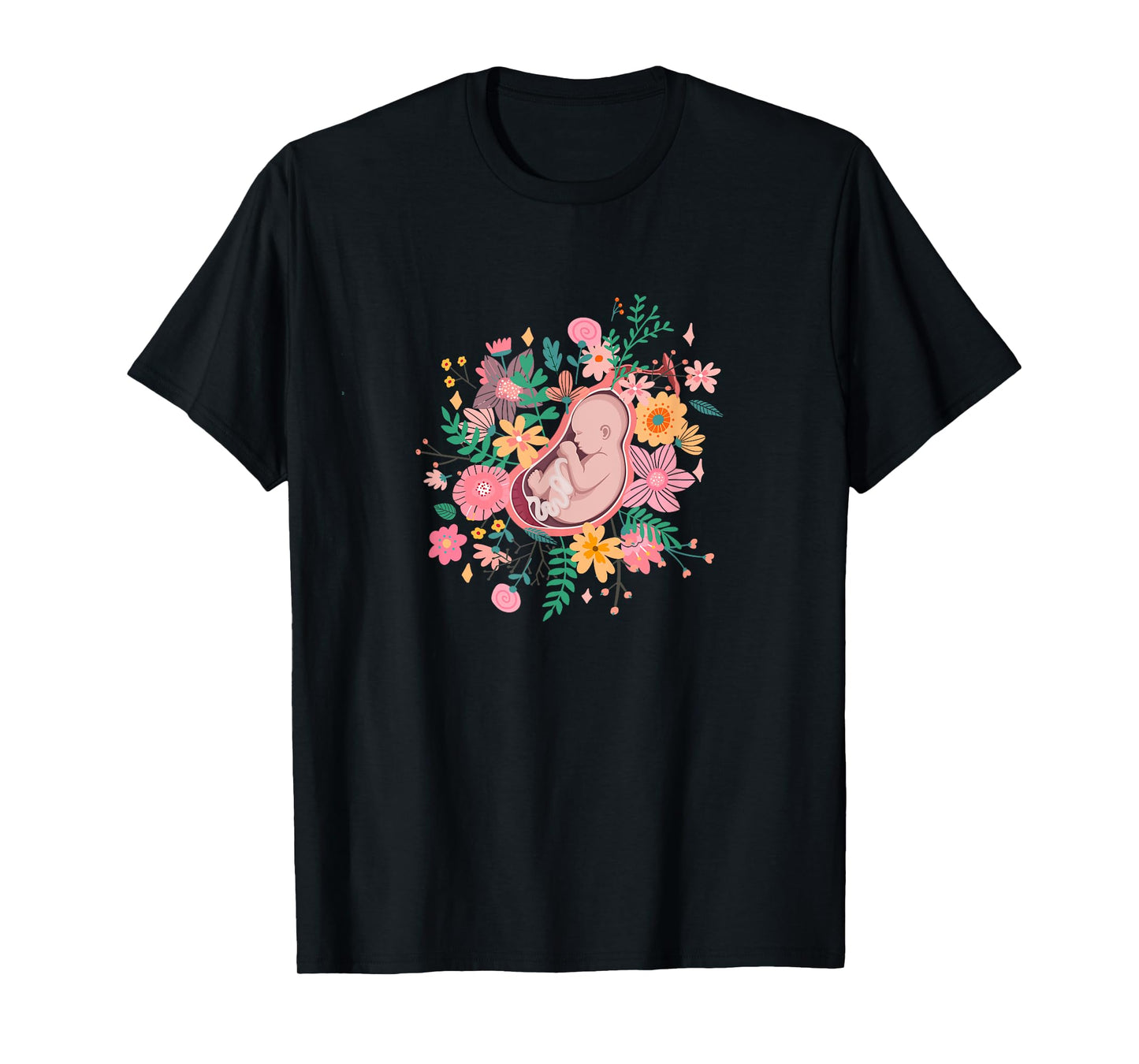 Midwife Thank You Fetus Flowers - Doula Midwifery Midwife T-Shirt