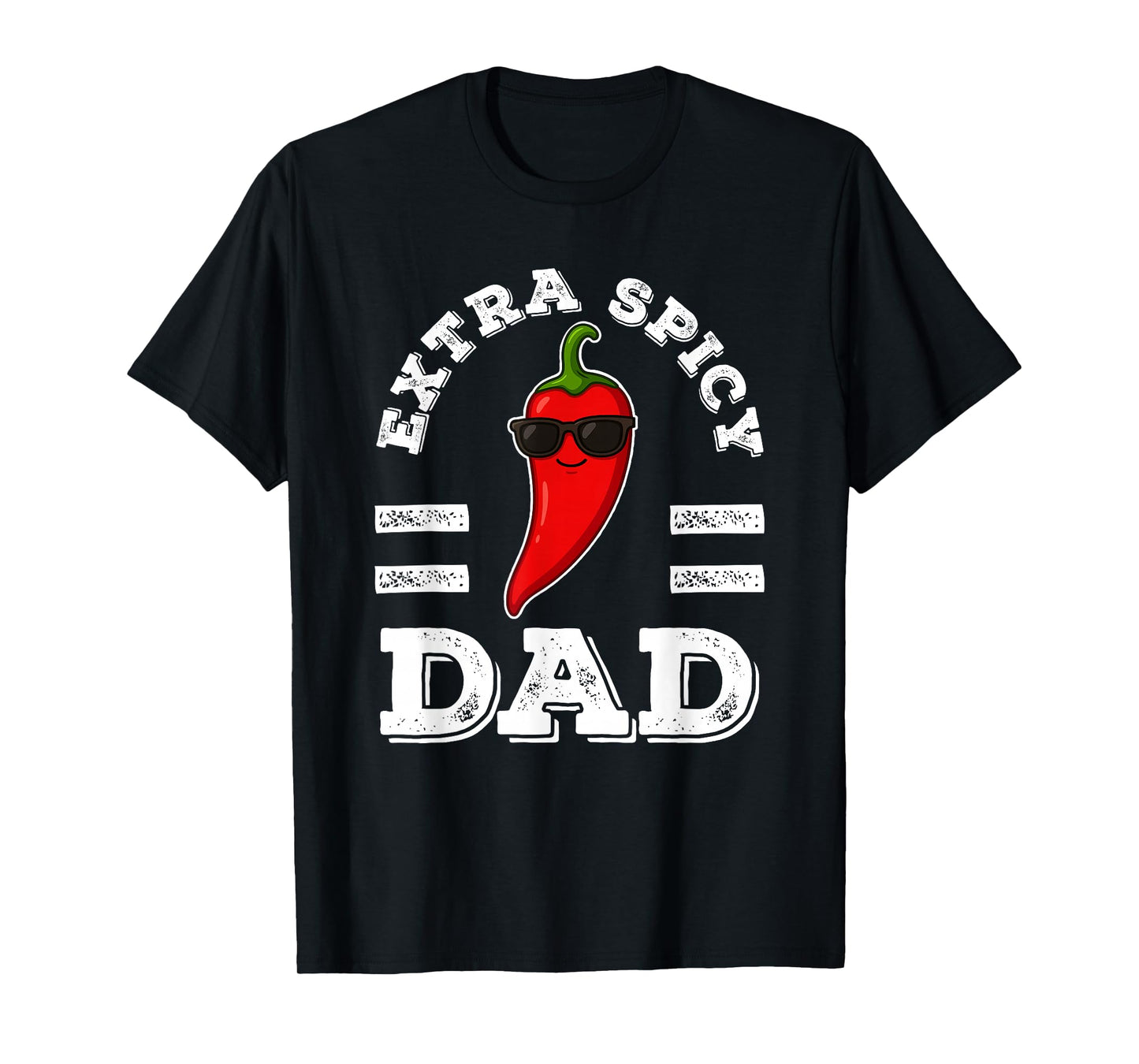 Extra Spicy Dad for Men Foodie Humor Hot Chili Pepper Pun T-Shirt