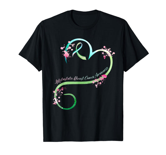 Metastatic Breast Cancer Awareness Heart Gifts T-Shirt