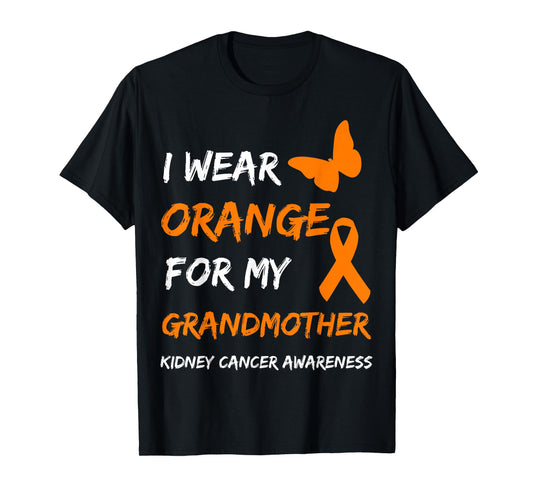 Kidney Cancer I Wear Orange For My Grandmother Ribbon T-Shirt